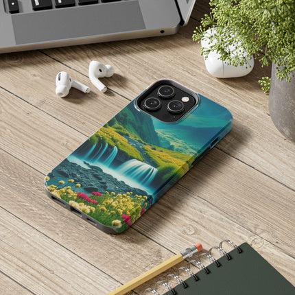 FLOWER CASCADE MOUNTAINS Phone Case