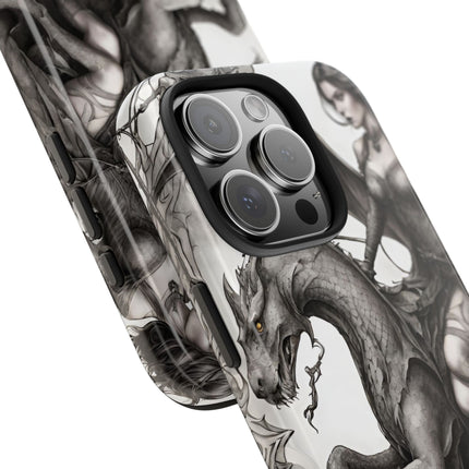 DRAGON AND MORPHING REPTILIAN BEAUTY Phone Case