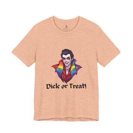 D**K OR TREAT! T-Shirt - Funny LGBTQ Vampire Halloween Humor Tee