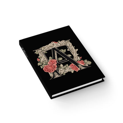 Personalized Letter A Diary | Custom Companion Journal | Hardcover Daily Life Log Black Book | Birthday, Wedding, Grandma, Grandmother Gift