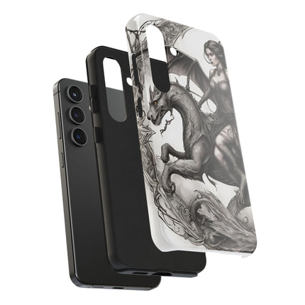 DRAGON AND MORPHING REPTILIAN BEAUTY Phone Case
