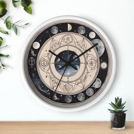 LUNAR MOON PHASES Wall Clock