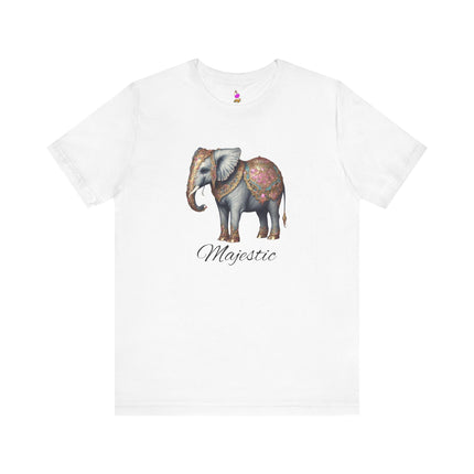 MAJESTIC Elegant Elephant T-Shirt - Beautiful Wildlife Art Tee