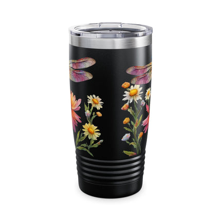 DRAGONFLY FLOWER GARDEN Tumbler