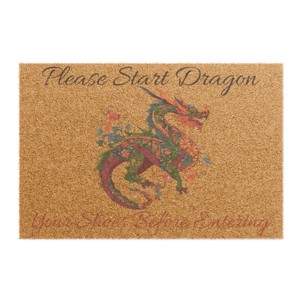 PLEASE START DRAGON YOUR SHOES BEFORE ENTERING Doormat