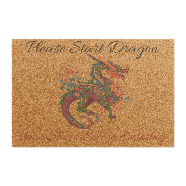 PLEASE START DRAGON YOUR SHOES BEFORE ENTERING Doormat