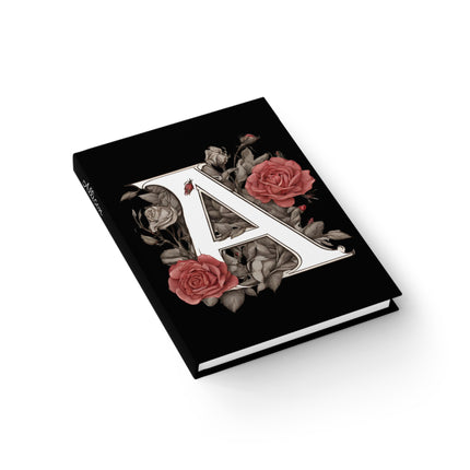 Personalized Letter A Diary | Custom Companion Journal | Hardcover Daily Life Log Black Book | Birthday, Wedding, Grandma, Grandmother Gift