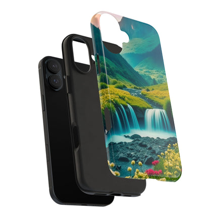 FLOWER CASCADE MOUNTAINS Phone Case