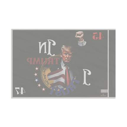 President Donald Trump Fight Fight Fight Gold Coin House Flag | 2024 Election Banner | Liberty & Freedom American Loving Vet Voter Yard Gift