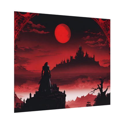 WHAT A HORRIBLE NIGHT TO TRAVERSE THE DARKNESS - Dracula Castle Video Game Inspired Wall Decor Poster