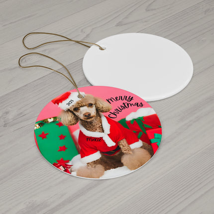 PERSONALIZED POODLE Christmas Ornament