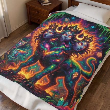 CERBERUGODDESSES Psychedelic Blanket