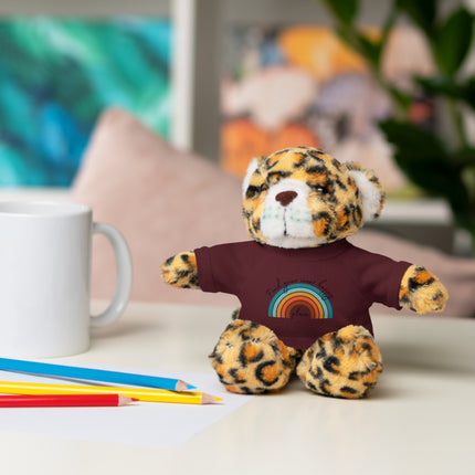 FIND YOUR INNER HAPPY PLACE Inspirational Rainbow Stuffed Animal