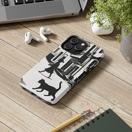 VINTAGE CITY CAT ALLEY WAY Phone Case
