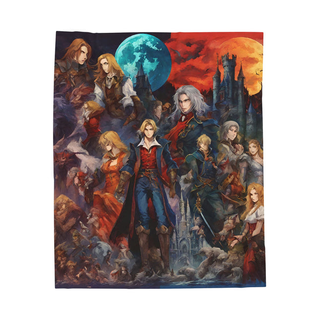 LEGACY OF A CLAN OF NIGHT SLAYERS Video Game Inspired Abstract Collage Blanket