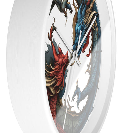 Dragon Clock - Yin Yang Dueling Serpents Wall Decor