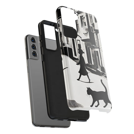 VINTAGE CITY CAT ALLEY WAY Phone Case