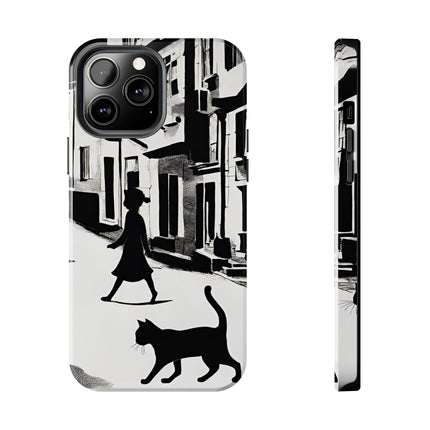 VINTAGE CITY CAT ALLEY WAY Phone Case