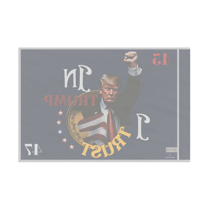President Donald Trump Fight Gold Coin House Flag | 2024 Election Banner | Freedom Fight Christian American Loving Religion Voter Yard Gift