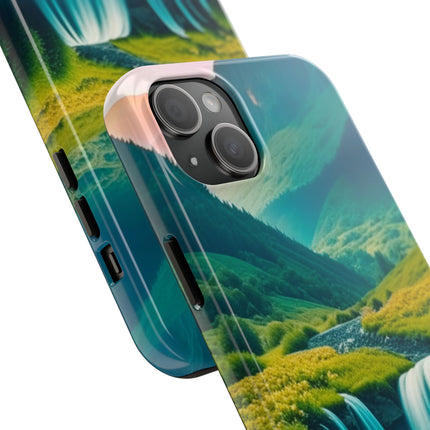FLOWER CASCADE MOUNTAINS Phone Case