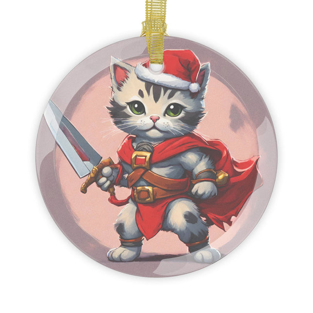 KITTEN WARRIOR Christmas Ornament
