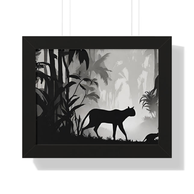CHEETAH PREDATOR SHADOW - Wild Leopard Jungle Framed Wall Art