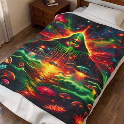 TRIPPY CENTRAL SUMMONER Psychedelic Blanket