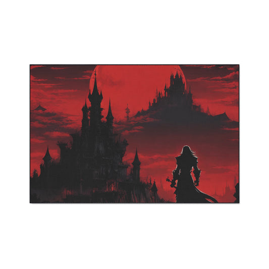 Castlevania Belmont Video Game Inspired Floor Mat | Death and Terror Await in the Dark of Night Bathroom Decor | Dracula Door Entry Gift