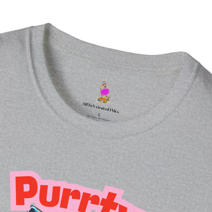 Retro Cat Tshirt, 80s Graphic Tee, Vintage Kitty Shirt, Funny Cat Lover Gift, Purrty 1985 Softstyle Unisex Top