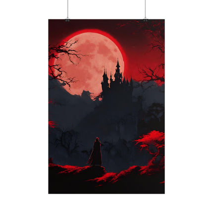 CURSED RING OF LUNAR BLOOD - Video Game Inspired Dracula Castle Poster