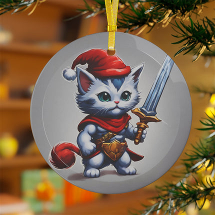 KITTEN WARRIOR Christmas Ornament