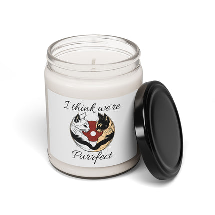 I THINK WE'RE PURRFECT Cat Lover Couple Scented Candle