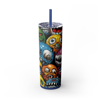 Weird Balls Skinny Tumbler - Vintage 80s Toys Inspired Drink Traveler