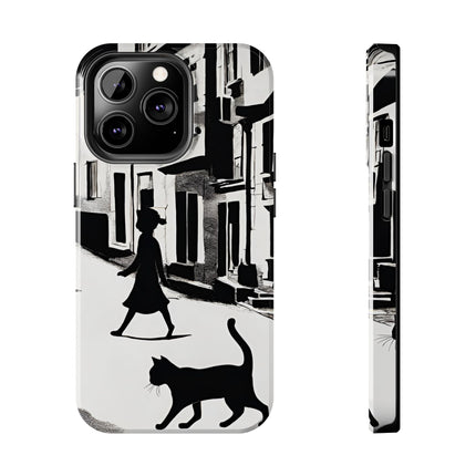 VINTAGE CITY CAT ALLEY WAY Phone Case