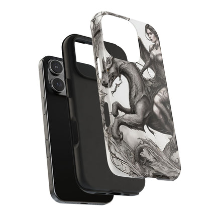 DRAGON AND MORPHING REPTILIAN BEAUTY Phone Case
