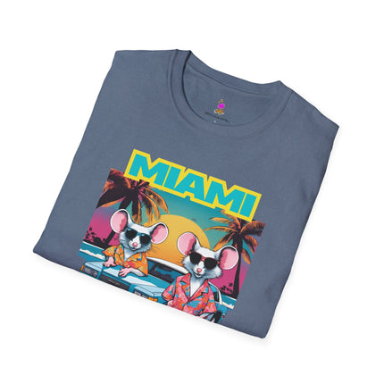 MIAMI MICE 80s TV Spoof T-Shirt - Funny Miami Vice Parody Retro Tee