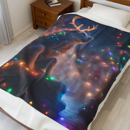 Mythical Beasts Christmas Blanket, Kids Adults Mystical Animal Plush Throw, Festive Fantasy Lovers Gift, Snow Creatures Holiday Twin Cover