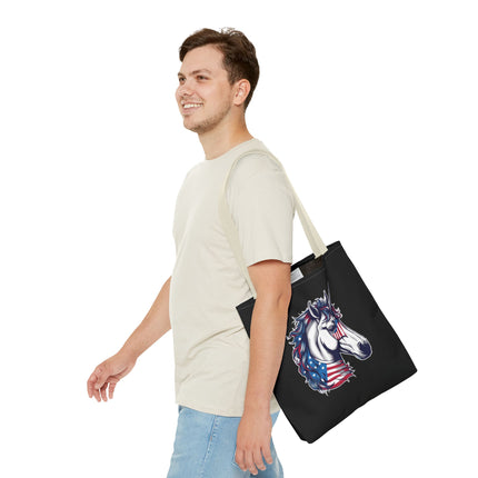 Patriotic Unicorn Gift Tote | American Flag Election Grocery Bag | United States Flag Freedom Lovers Office Travel Carrier | Patriot Sack