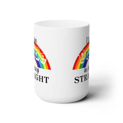 'I Take Pride in Being Straight' Funny Parody Ceramic Mug 15oz