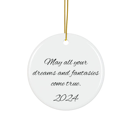 PERSONALIZED Flying Fantasy Christmas Mechanical Angelic Winged Cat Ornament