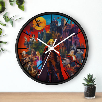 ACCURSED HERO OF THE NIGHT Video Game Inspired Abstract Collage Wall Art Clock