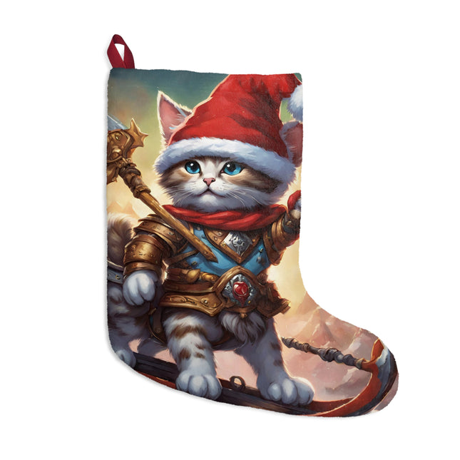 Christmas Stockings, Kids Adults Stockings, Cat Lovers Christmas Gift, Santa Warrior, Stockings with Cats, Kitten Stocking, Pet Holiday Gift