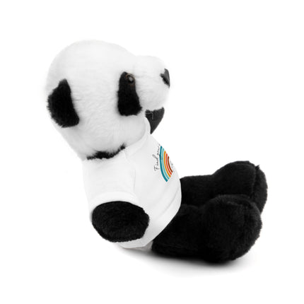 FIND YOUR INNER HAPPY PLACE Inspirational Rainbow Stuffed Animal
