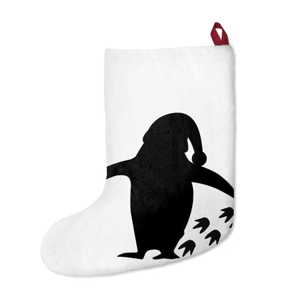 Christmas Stocking - Cute 2 Sided Snow Penguin and Shadow Design