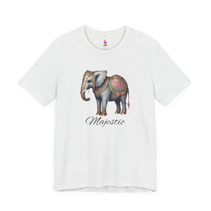 MAJESTIC Elegant Elephant T-Shirt - Beautiful Wildlife Art Tee