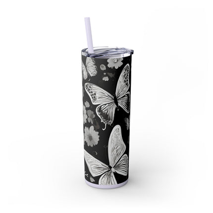 FLOWERS AND BUTTERFLIES Tumbler - Fitness Exercise Gym Workout Drink Holder
