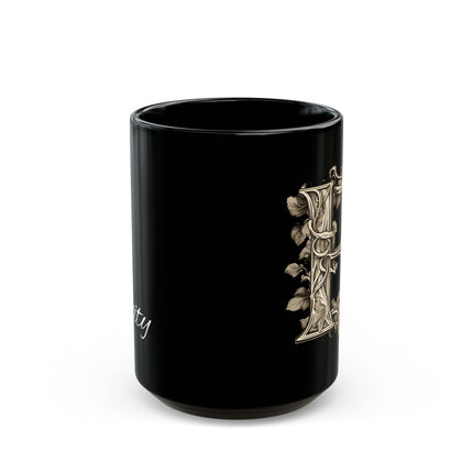 CUSTOM Personalized Letter F and Name Coffee Cup | Mom, Grandma, Aunt Gift