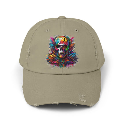 UNHOODED SKELETON 80's Cartoons Inspired Splash Paint Hat