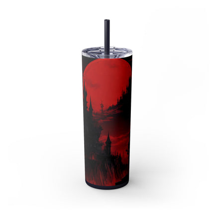 STANDING AT THE PRECIPICE OF EVIL - Video Game Inspired Insulated Skinny Tumbler