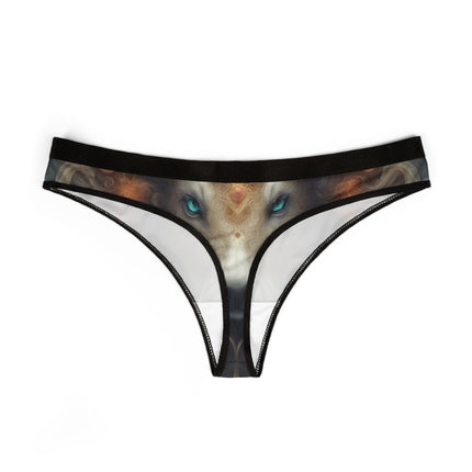 Majestic Myths Wild Mythological Lion Woman's Thong, Lingerie Underwear, Sexy Bikini Panties, Empowering Intimate Apparel, Goth Thong Briefs